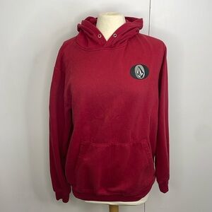 red oversized volcom hoodie